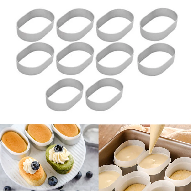 10/5PCS Aluminum Alloy Oval Mousse Cheese Semi-cooked Ring Egg Tart 100PCS High Temperature Oil Paper Cake Cutting Baking Mold
10/5PCS Aluminum Alloy Oval Mousse Cheese Semi-cooked Ring Egg Tart 100PCS High Temperature Oil Paper Cake Cutting Baking Mold