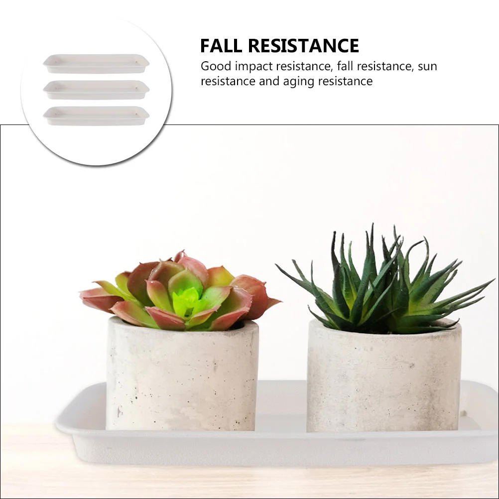3 Pcs Flower Pot Tray Rectangle Planter Indoor Water Trays Drip Basin Gardening Flowerpot Base Plastic Bottom Rectangular
3 Pcs Flower Pot Tray Rectangle Planter Indoor Water Trays Drip Basin Gardening Flowerpot Base Plastic Bottom Rectangular