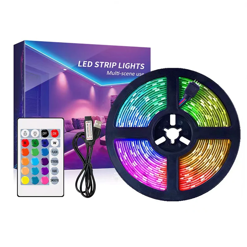 

LED Strip 1m-30m RGBIC WS2812b Bluetooth App Control Chasing Effect Lights Flexible Tape Diode Ribbon TV BackLight Room Decorate