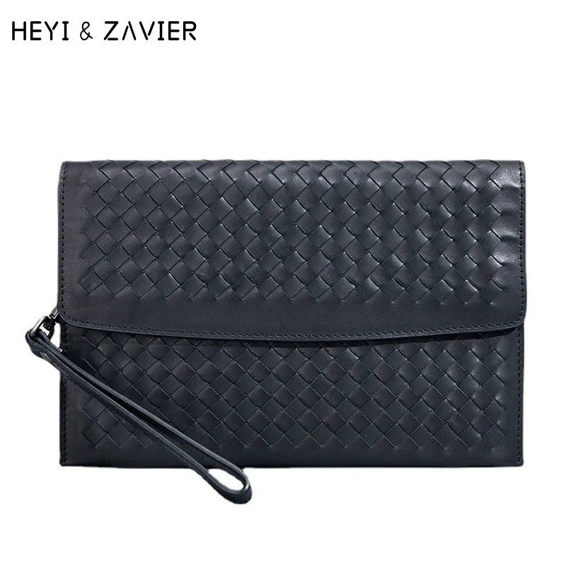 New Top Layer Cowhide Hand-Woven Men's Clutch Bag Luxury Design Large Capacity Business Man bag100% Genuine Leather Handbags
New Top Layer Cowhide Hand-Woven Men's Clutch Bag Luxury Design Large Capacity Business Man bag100% Genuine Leather Handbags