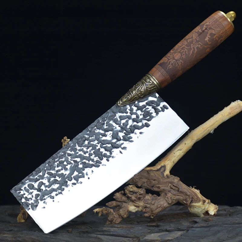 Longquan Kitchen Knife Copper Decor 7 Inch Sharp Chef Cleaver Slicing Nakiri Handmade Forged Fixed Blade Knife Cooking Tools
Longquan Kitchen Knife Copper Decor 7 Inch Sharp Chef Cleaver Slicing Nakiri Handmade Forged Fixed Blade Knife Cooking Tools