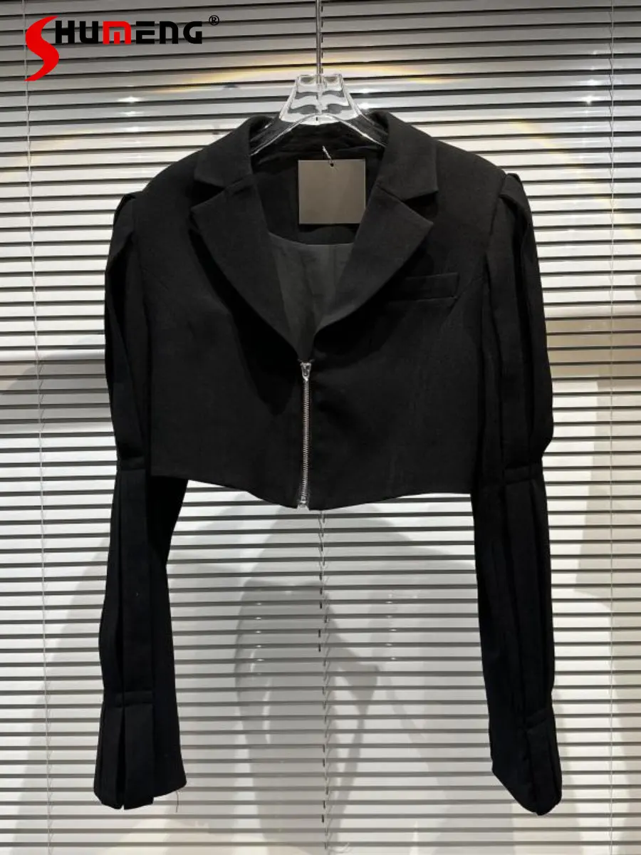 2023 Spring New Ladies Fashion Elegant Hollow-out Zipper Suit Collar Short Coat Women's Simple Office Lady Puff Sleeve Jacket
2023 Spring New Ladies Fashion Elegant Hollow-out Zipper Suit Collar Short Coat Women's Simple Office Lady Puff Sleeve Jacket