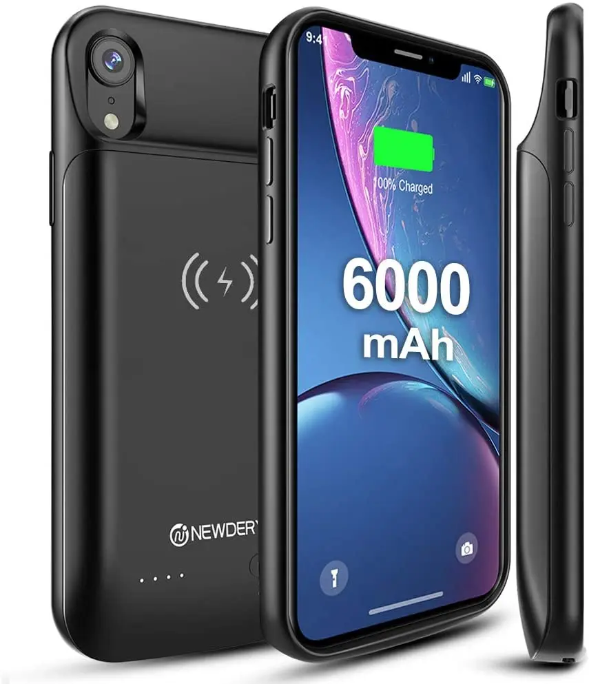 NEWDERY Upgraded iPhone XR Battery Case Qi Wireless Charging Compatible, 6000mAh Slim Extended Rechargeable External Portable
NEWDERY Upgraded iPhone XR Battery Case Qi Wireless Charging Compatible, 6000mAh Slim Extended Rechargeable External Portable