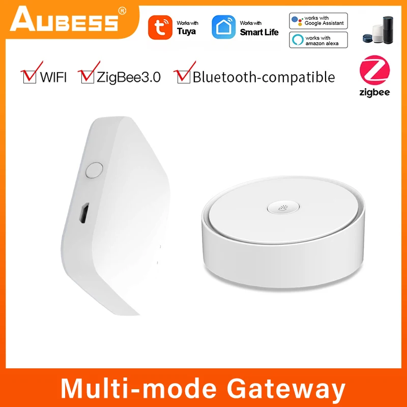 Tuya ZigBee Multi-Mode Smart Gateway Bluetooth-compatible Mesh Hub Works With Tuya SmartLife Voice Control For Alexa Google Home
Tuya ZigBee Multi-Mode Smart Gateway Bluetooth-compatible Mesh Hub Works With Tuya SmartLife Voice Control For Alexa Google Home