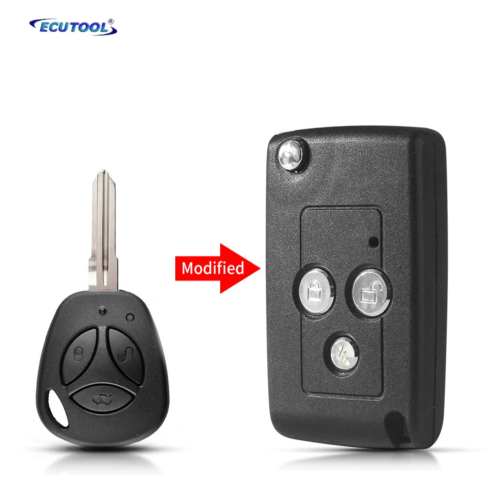 ECUTOOL For LADA Priora Niva Vaz Granta Samara 2108 XRay Sedan 3 Buttons Modified Car Key Case
ECUTOOL For LADA Priora Niva Vaz Granta Samara 2108 XRay Sedan 3 Buttons Modified Car Key Case