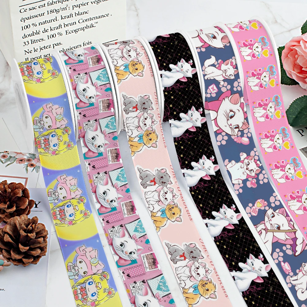 Beautiful Disney Marie Cat Printed 10yards Satin Ribbon 25MM38MM Grosgrain Ribbon for Cheer Bows DIY Girl Headwear Hair Bows
Beautiful Disney Marie Cat Printed 10yards Satin Ribbon 25MM38MM Grosgrain Ribbon for Cheer Bows DIY Girl Headwear Hair Bows