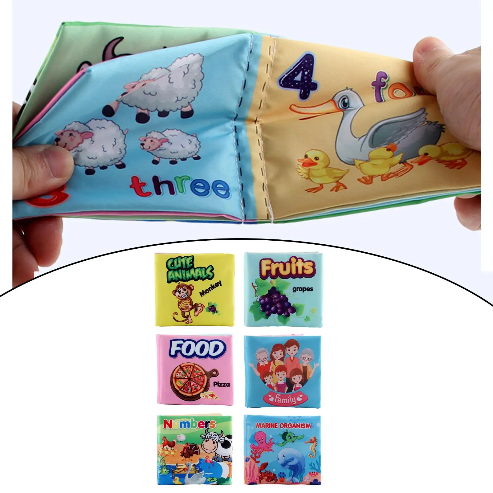 Baby Cloth Books Fun Interactive Toy Friction with Rustling Sound Fabric Book for Baby Shower Gift Kids Toddlers
Baby Cloth Books Fun Interactive Toy Friction with Rustling Sound Fabric Book for Baby Shower Gift Kids Toddlers