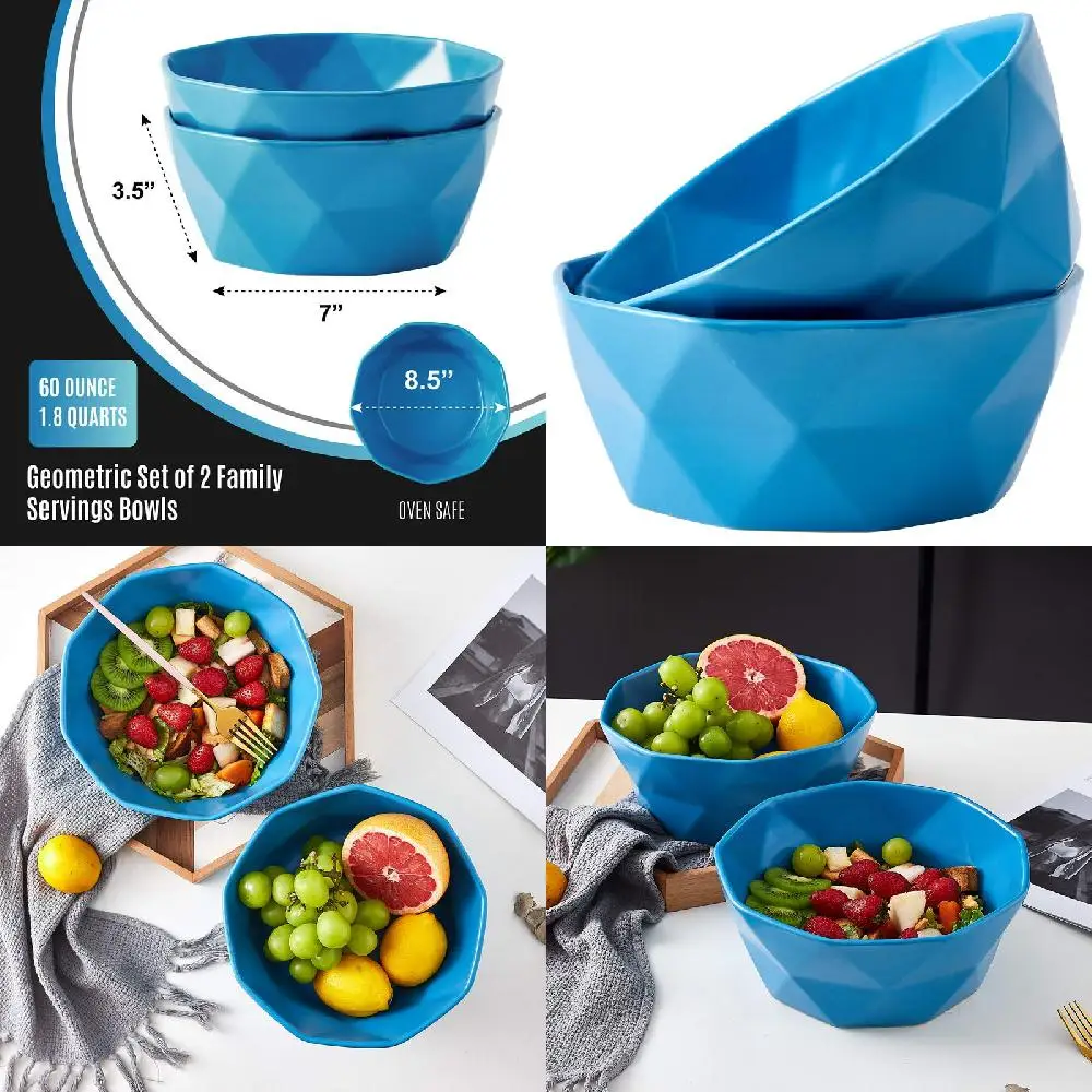 ides, and More! Gorgeous White Set of 2 Large 60 Oz Matte Oven Safe Salad Serving Bowls - Perfect for Family Servings of Cereal,
ides, and More! Gorgeous White Set of 2 Large 60 Oz Matte Oven Safe Salad Serving Bowls - Perfect for Family Servings of Cereal,