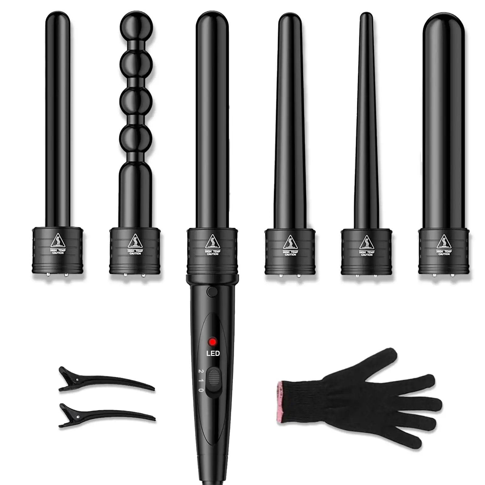 Curling Irons Set 6 in 1 Curling Wands Set 0.35-1.25 Inch Metal Handle Auto Hair Curler Set with Ceramic Tourmaline Coating Dual
Curling Irons Set 6 in 1 Curling Wands Set 0.35-1.25 Inch Metal Handle Auto Hair Curler Set with Ceramic Tourmaline Coating Dual