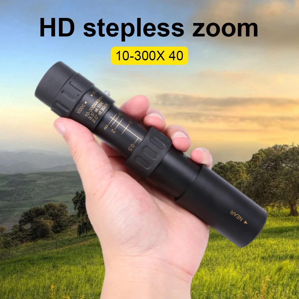 10-300X HD Monocular Zoom Telescope Portable Telescope Powerful Binoculars with Tripod&Phone Holder for Camping Hunting
10-300X HD Monocular Zoom Telescope Portable Telescope Powerful Binoculars with Tripod&Phone Holder for Camping Hunting