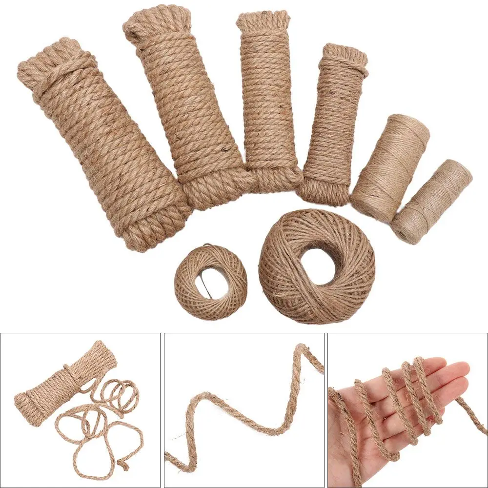 Gift Wrapping Jute Hemp Cord String Crafts Sewing Jute Twine Burlap Ribbon Natural Jute Rope 10/50/100Meter
Gift Wrapping Jute Hemp Cord String Crafts Sewing Jute Twine Burlap Ribbon Natural Jute Rope 10/50/100Meter