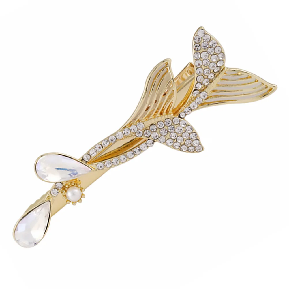Hair Spring Clips Hairpins Alloy Barrettes Barrette Rhinestone Metal Women French Woman Fish Tail Shiny
Hair Spring Clips Hairpins Alloy Barrettes Barrette Rhinestone Metal Women French Woman Fish Tail Shiny