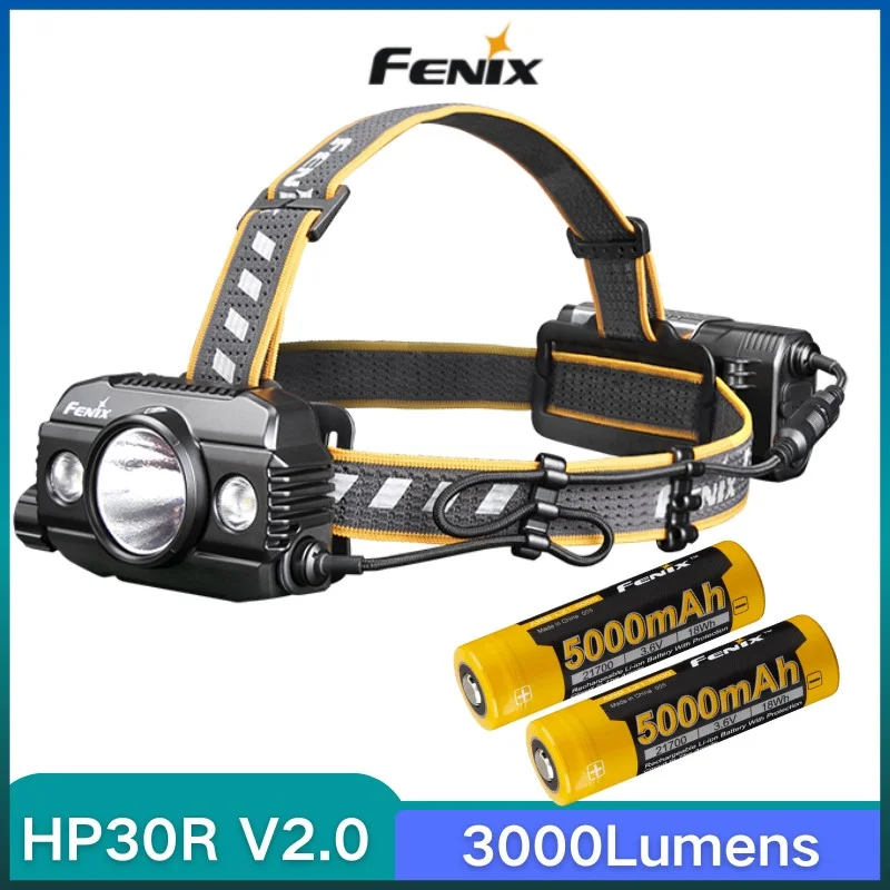 Fenix HP30R V2.0 Ultra Hight-Performance Separate Seach&Rescue Headlamp 3000Lumens Include 2*5000mAh Battery
Fenix HP30R V2.0 Ultra Hight-Performance Separate Seach&Rescue Headlamp 3000Lumens Include 2*5000mAh Battery