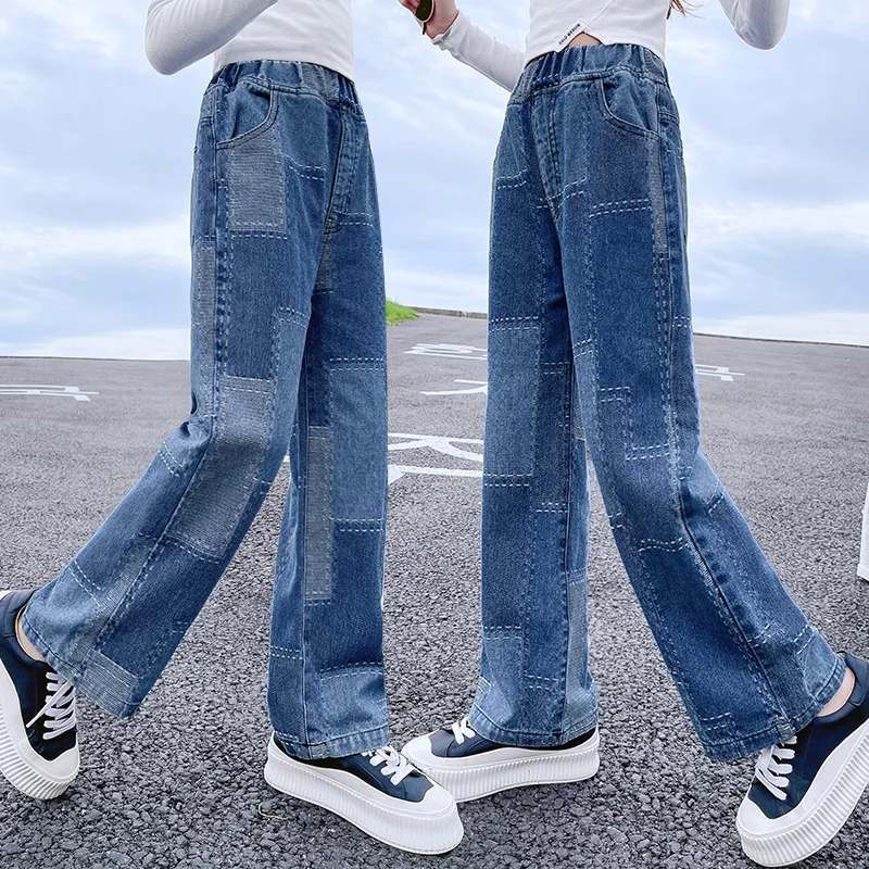 Teen Jeans for Girls 2022 Spring Autumn Big Square Loose Kids Straight Pants School Children High Waist Trousers 6 8 10 12 Years
Teen Jeans for Girls 2022 Spring Autumn Big Square Loose Kids Straight Pants School Children High Waist Trousers 6 8 10 12 Years