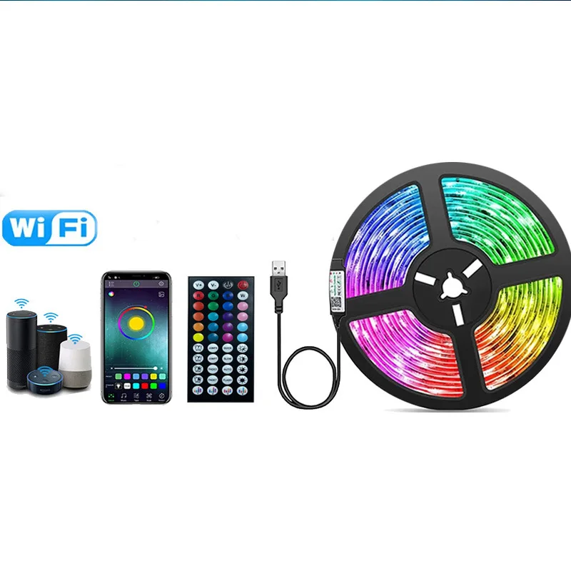 Светодиодная лента Suitsamus RGB 5050 WiFi Bluetooth 1-10 м 5В
Светодиодная лента Suitsamus RGB 5050 WiFi Bluetooth 1-10 м 5В