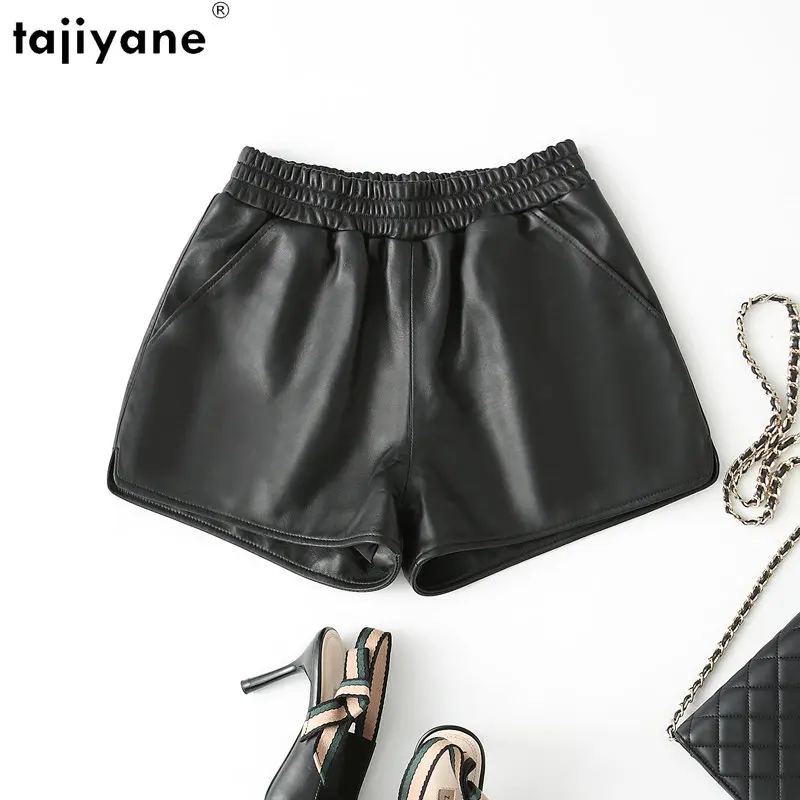 Женские шорты из натуральной кожи Tajiyane, шорты из натуральной кожи с высокой эластичной талией, шорты с широкими штанинами в Корейском стиле
Женские шорты из натуральной кожи Tajiyane, шорты из натуральной кожи с высокой эластичной талией, шорты с широкими штанинами в Корейском стиле