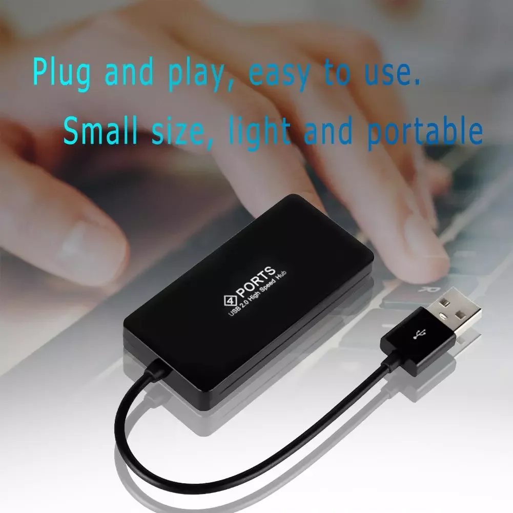 4 Port USB 2.0 Hub Splitter Adapter Converter Cable Wire Cord for PC Laptops Notebook Computer Up to 127 peripherals
4 Port USB 2.0 Hub Splitter Adapter Converter Cable Wire Cord for PC Laptops Notebook Computer Up to 127 peripherals