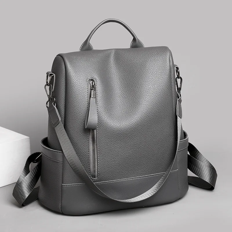 New Ladies Backpack PU Soft Leather Texture Simple shoulder Travel Backpack College Student Schoolbag
New Ladies Backpack PU Soft Leather Texture Simple shoulder Travel Backpack College Student Schoolbag