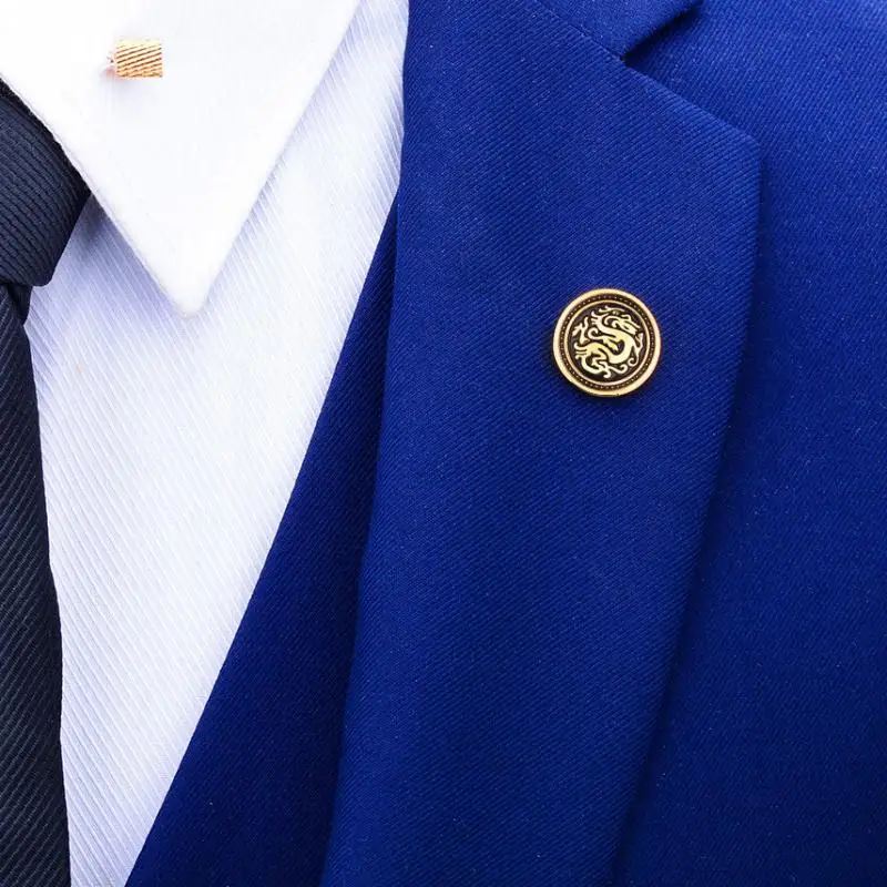 Vintage Animal Dragon Pattern Totem Brooch Men's Blazer Lapel Pin Gold Color Accessories Jewelry Gifts
Vintage Animal Dragon Pattern Totem Brooch Men's Blazer Lapel Pin Gold Color Accessories Jewelry Gifts