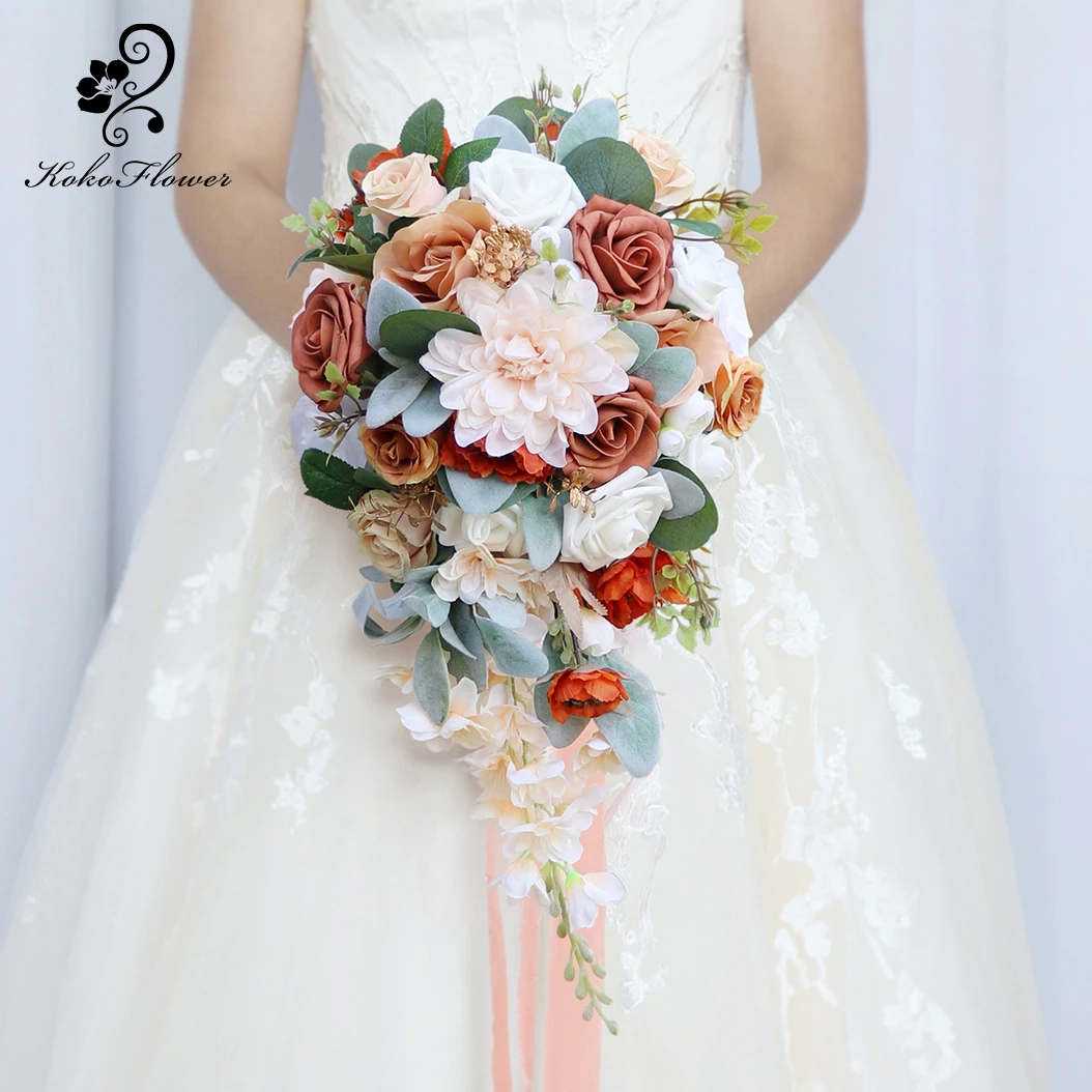 Koko Flower European Retro Waterfall Wedding Bride Holding Flowers Photo Props Home Holiday Party Supplies Rose Gift 
Koko Flower European Retro Waterfall Wedding Bride Holding Flowers Photo Props Home Holiday Party Supplies Rose Gift