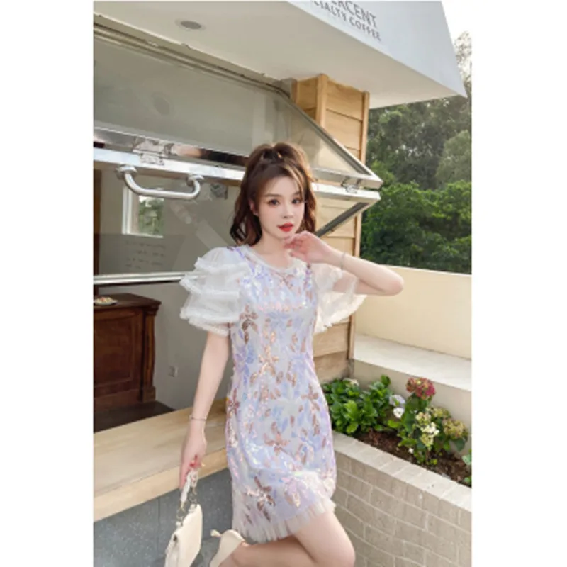 High Quality Fashion Runway Summer Dress Women Short-Sleeved V-Neck Extreme Glitter party Dress Female Clothing
High Quality Fashion Runway Summer Dress Women Short-Sleeved V-Neck Extreme Glitter party Dress Female Clothing