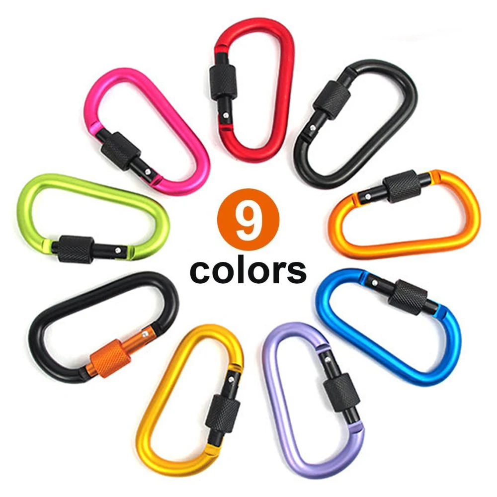 5/10PCS Aluminum Carabiner Hook Quickdraws D-Ring Key Chain Clip Camping Keyring Snap Hook Outdoor Travel Kit Outdoor Accessries 
5/10PCS Aluminum Carabiner Hook Quickdraws D-Ring Key Chain Clip Camping Keyring Snap Hook Outdoor Travel Kit Outdoor Accessries