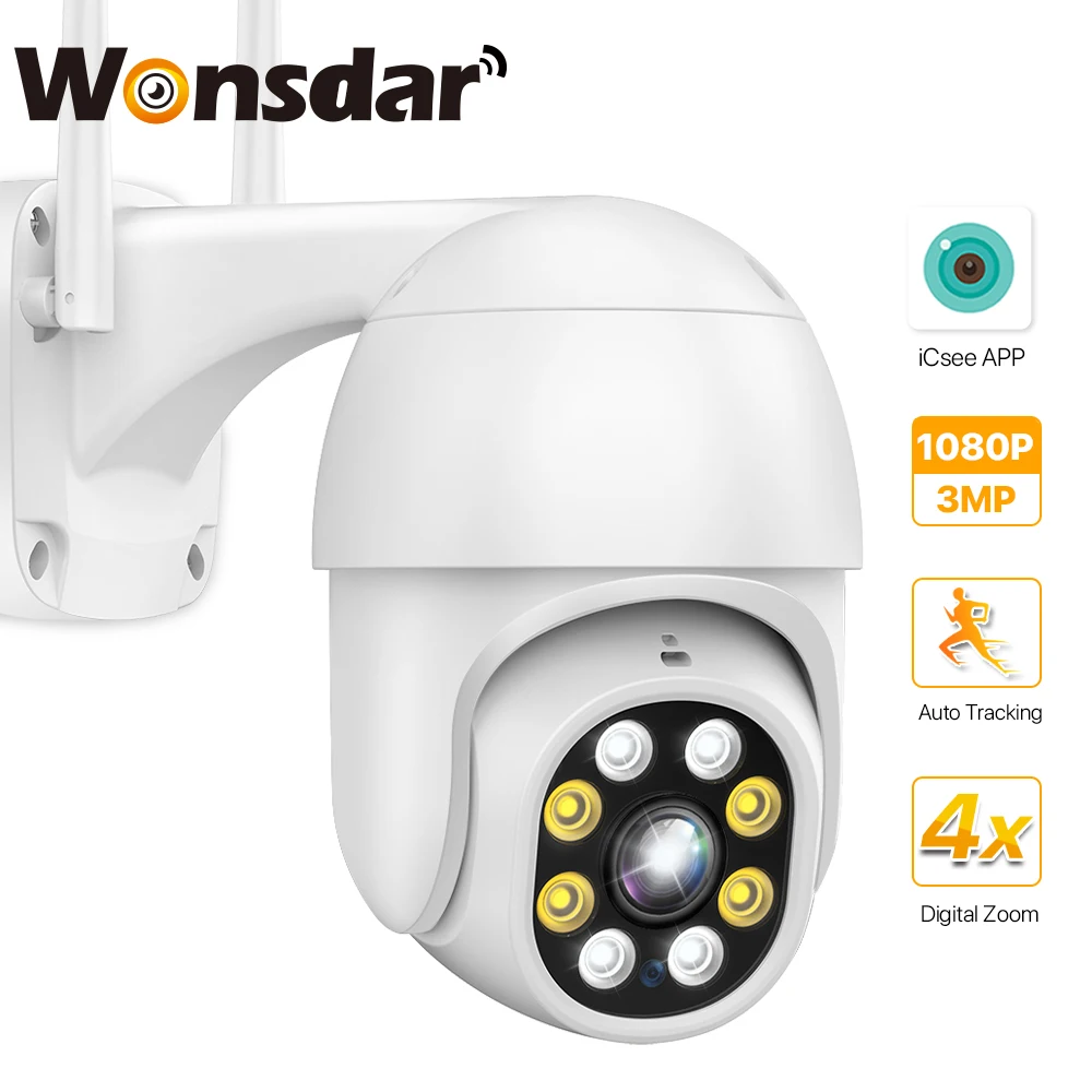 IP Camera Outdoor 3MP 1080P Wireless WiFi Security PTZ Camera 5MP H.265 AI Auto Tracking P2P CCTV Surveillance ONVIF iCSee App
IP Camera Outdoor 3MP 1080P Wireless WiFi Security PTZ Camera 5MP H.265 AI Auto Tracking P2P CCTV Surveillance ONVIF iCSee App
