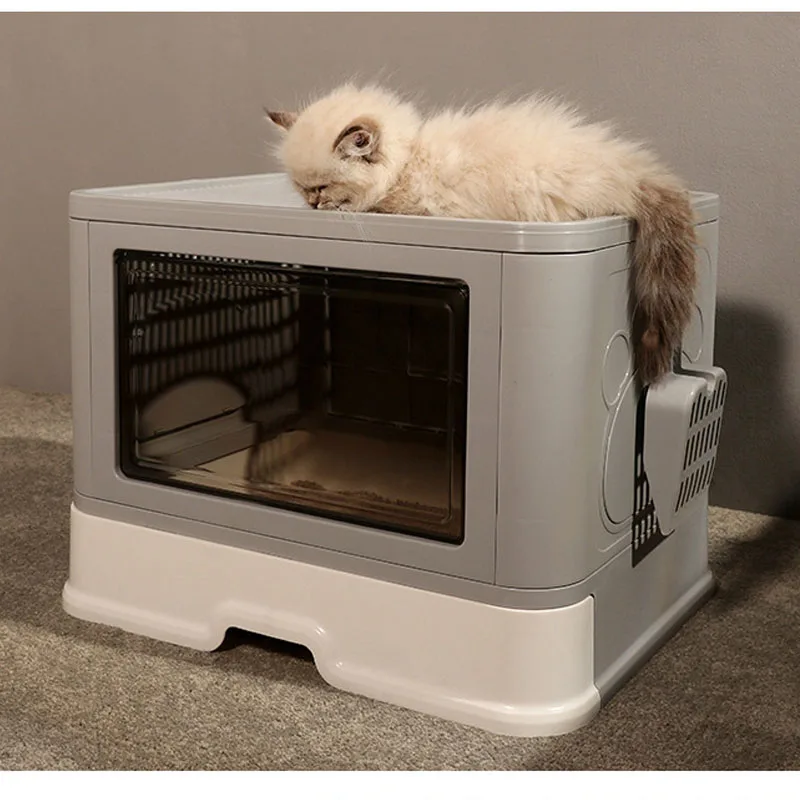 2022 Square Fully Enclosed Cat Litter Box Top-In Splash-Proof Cat Toilet Folding Pet Toilet Pet Supplies
2022 Square Fully Enclosed Cat Litter Box Top-In Splash-Proof Cat Toilet Folding Pet Toilet Pet Supplies