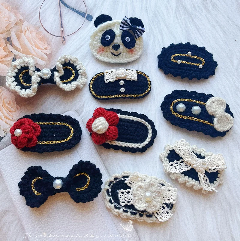 1 Pcs Handmade Vintage Hair Clips Women Girls Hairpins Pearl Bows Hooks For Children Black Hair Accessories Crochet Cute Panda
1 Pcs Handmade Vintage Hair Clips Women Girls Hairpins Pearl Bows Hooks For Children Black Hair Accessories Crochet Cute Panda