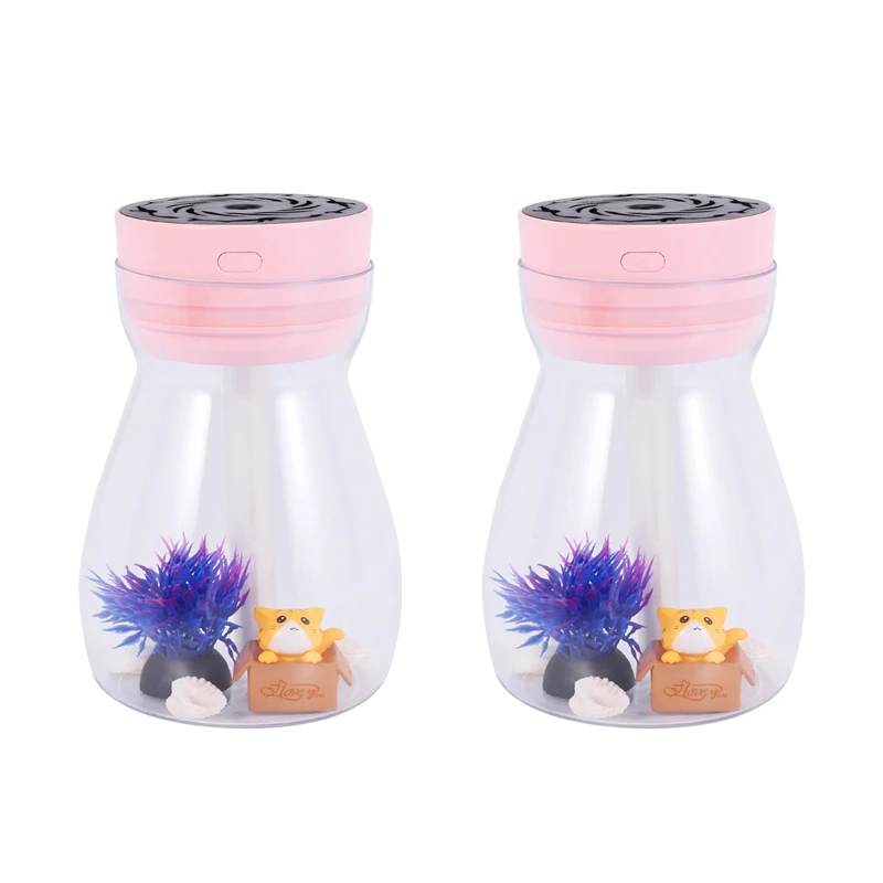 2X Cute Cool Mist Humidifier Office Bedroom Air Purifier USB Charging Kawaii Air Humidifier With Led Light Bottle(Pink)
2X Cute Cool Mist Humidifier Office Bedroom Air Purifier USB Charging Kawaii Air Humidifier With Led Light Bottle(Pink)