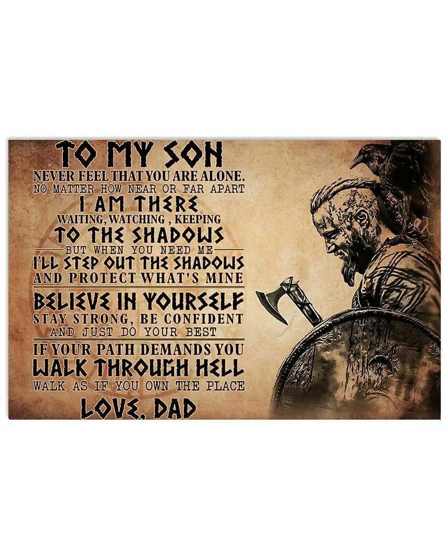 To My Son Viking Pride Love From Dad,Plaque Retro Home Living Room Man Cave Gift for Fathers Day Tin Metal Sign Poster
To My Son Viking Pride Love From Dad,Plaque Retro Home Living Room Man Cave Gift for Fathers Day Tin Metal Sign Poster