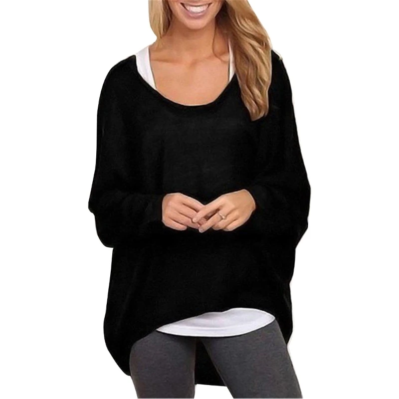 Women Batwing Sleeve Oversize Sweater Knit Off Shoulder Baggy Pullover Tunic Top 
Women Batwing Sleeve Oversize Sweater Knit Off Shoulder Baggy Pullover Tunic Top
