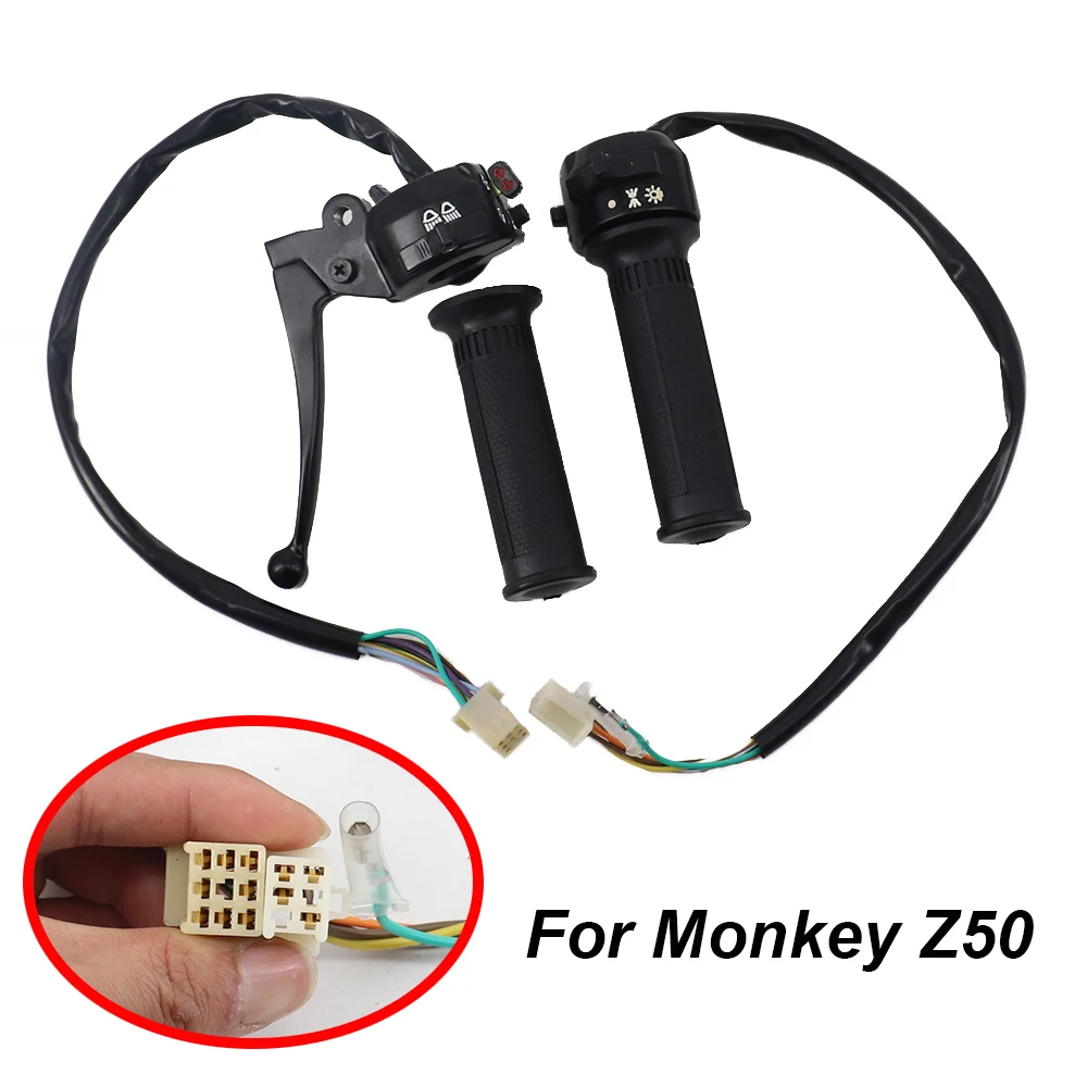 

Motorcycle Parts Throttle Grip Assembly Brake Lever Handlebar Grip Switch With Wiring Harness For Honda Z50 Z50J Z50R Monkey
