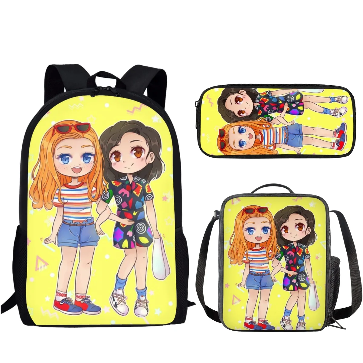 Stranger Thing Trendy Kids School Bags Set of 3 Travel Backpacks for Teenagers Student Daily Book Bag with Lunch Bag Pencil Case
Stranger Thing Trendy Kids School Bags Set of 3 Travel Backpacks for Teenagers Student Daily Book Bag with Lunch Bag Pencil Case