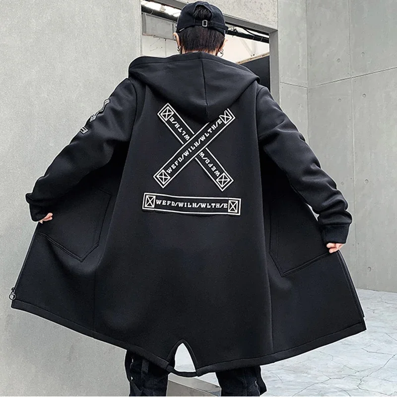 Autumn and Winter Mens Streetwear Black Jackets Coats Hip Hop Harajuku Hooded Men's Windbreaker Outdoor Overcoat Male Clothing
Autumn and Winter Mens Streetwear Black Jackets Coats Hip Hop Harajuku Hooded Men's Windbreaker Outdoor Overcoat Male Clothing