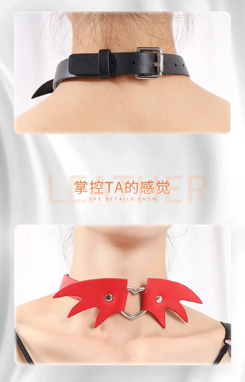 New PU leather Halloween choker heart accessories 2021 Cool vintage necklace women Handmade Choker Necklace Goth Jewelry Gift
New PU leather Halloween choker heart accessories 2021 Cool vintage necklace women Handmade Choker Necklace Goth Jewelry Gift