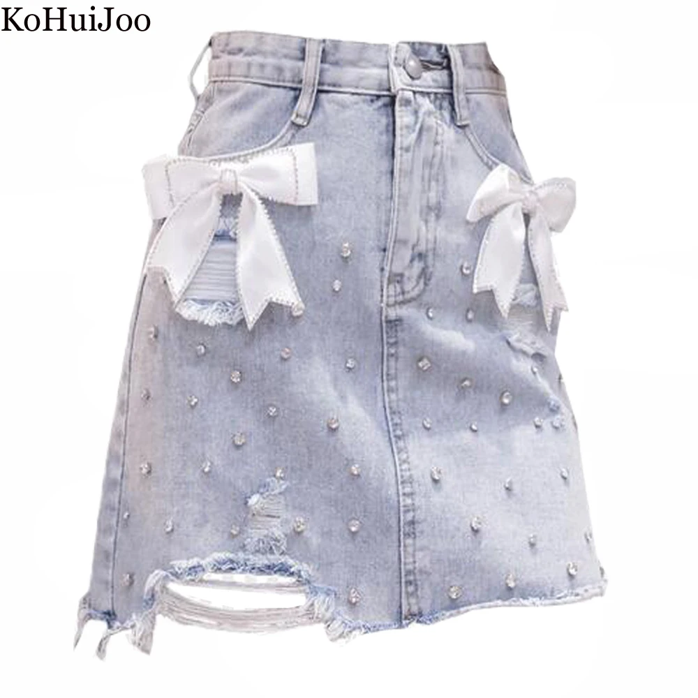 KoHuiJoo Fashion Bow Denim Skirt Women 2022 Heavy Rhinestone Hole Jean Skirts Light Blue High Waist Summer Pencil Skirt Beading
KoHuiJoo Fashion Bow Denim Skirt Women 2022 Heavy Rhinestone Hole Jean Skirts Light Blue High Waist Summer Pencil Skirt Beading