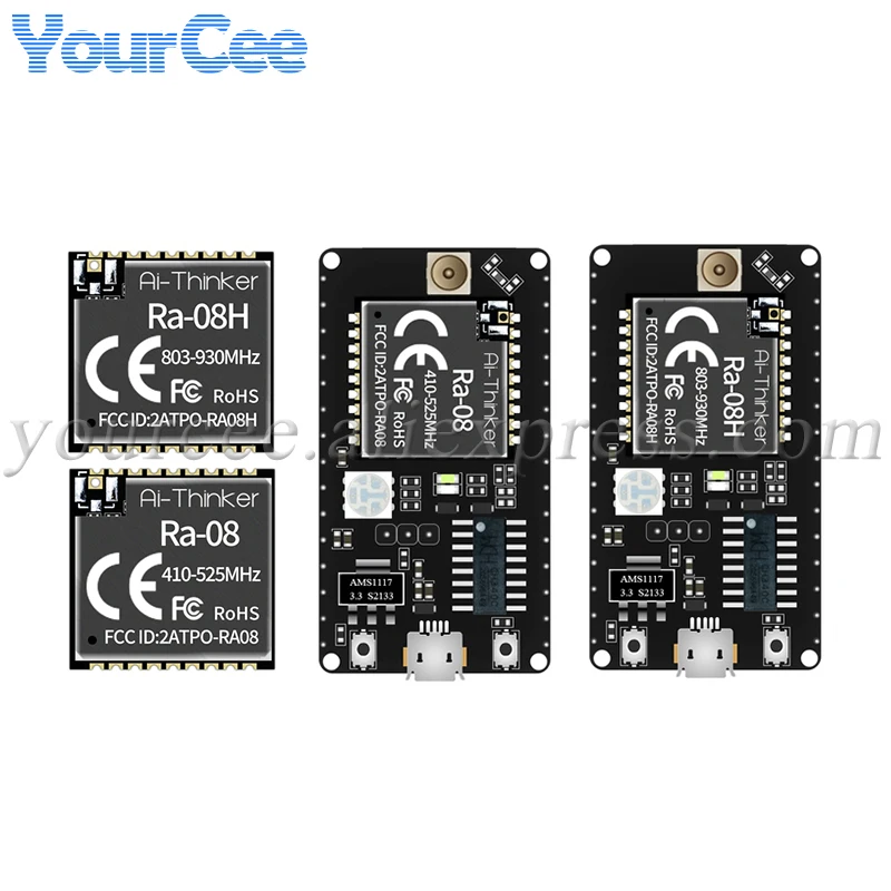 

Ra-08 Ra-08H LoRaWAN модуль макетной платы ASR6601 чип 410-525 МГц 803-930 МГц MCU SMA интерфейс внешняя антенна