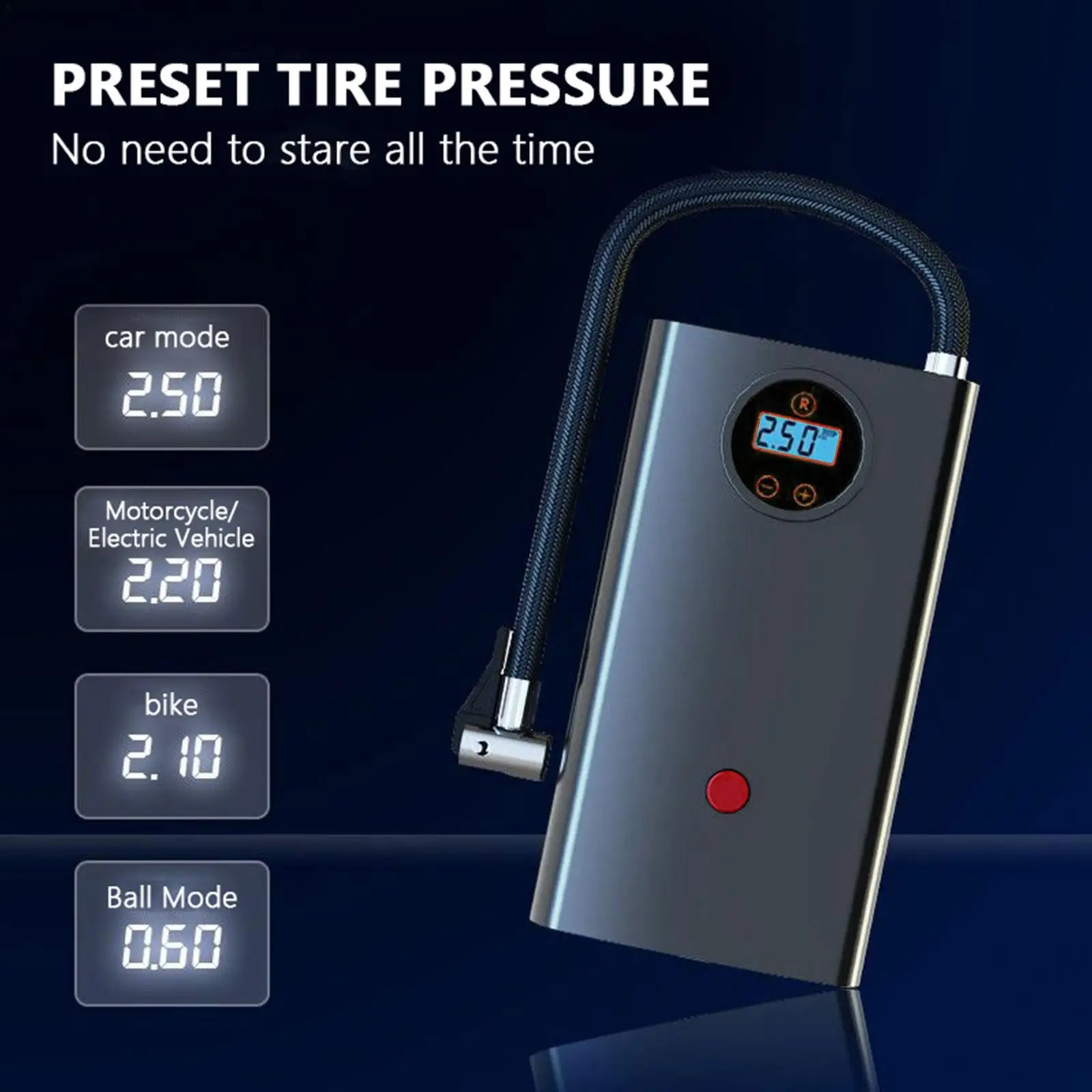Portable Car Air Compressor 12V For Motorcycles Bicycle Boat Ball 4000mAh Wireless Tyre Inflator Bicycle Air Pump 150PSI
Portable Car Air Compressor 12V For Motorcycles Bicycle Boat Ball 4000mAh Wireless Tyre Inflator Bicycle Air Pump 150PSI