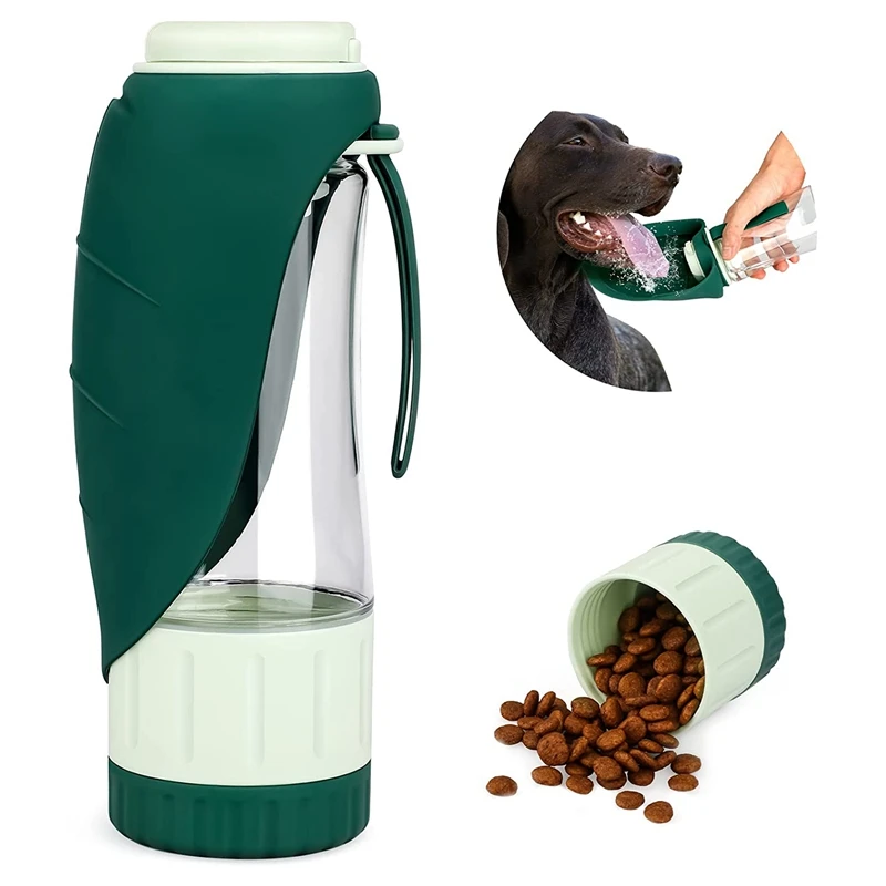 Dog Water Bottle, Portable Dog Cat Puppy Pet Water Dispenser Feeder With Drinking Cup And Food Container Leak Proof
Dog Water Bottle, Portable Dog Cat Puppy Pet Water Dispenser Feeder With Drinking Cup And Food Container Leak Proof