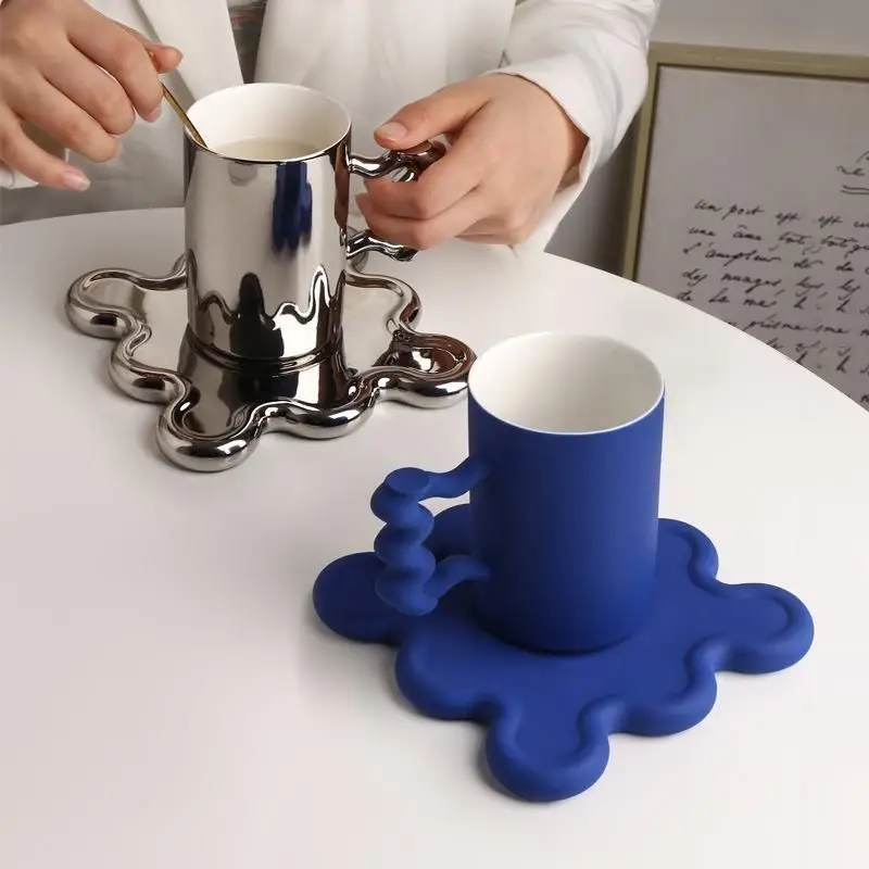 380ML Large Capacity Wave Coffee Mug Memphis Creative Ceramic Coffee Cup with Tray Home Office Afternoon Tea Dessert Cup Mug
380ML Large Capacity Wave Coffee Mug Memphis Creative Ceramic Coffee Cup with Tray Home Office Afternoon Tea Dessert Cup Mug