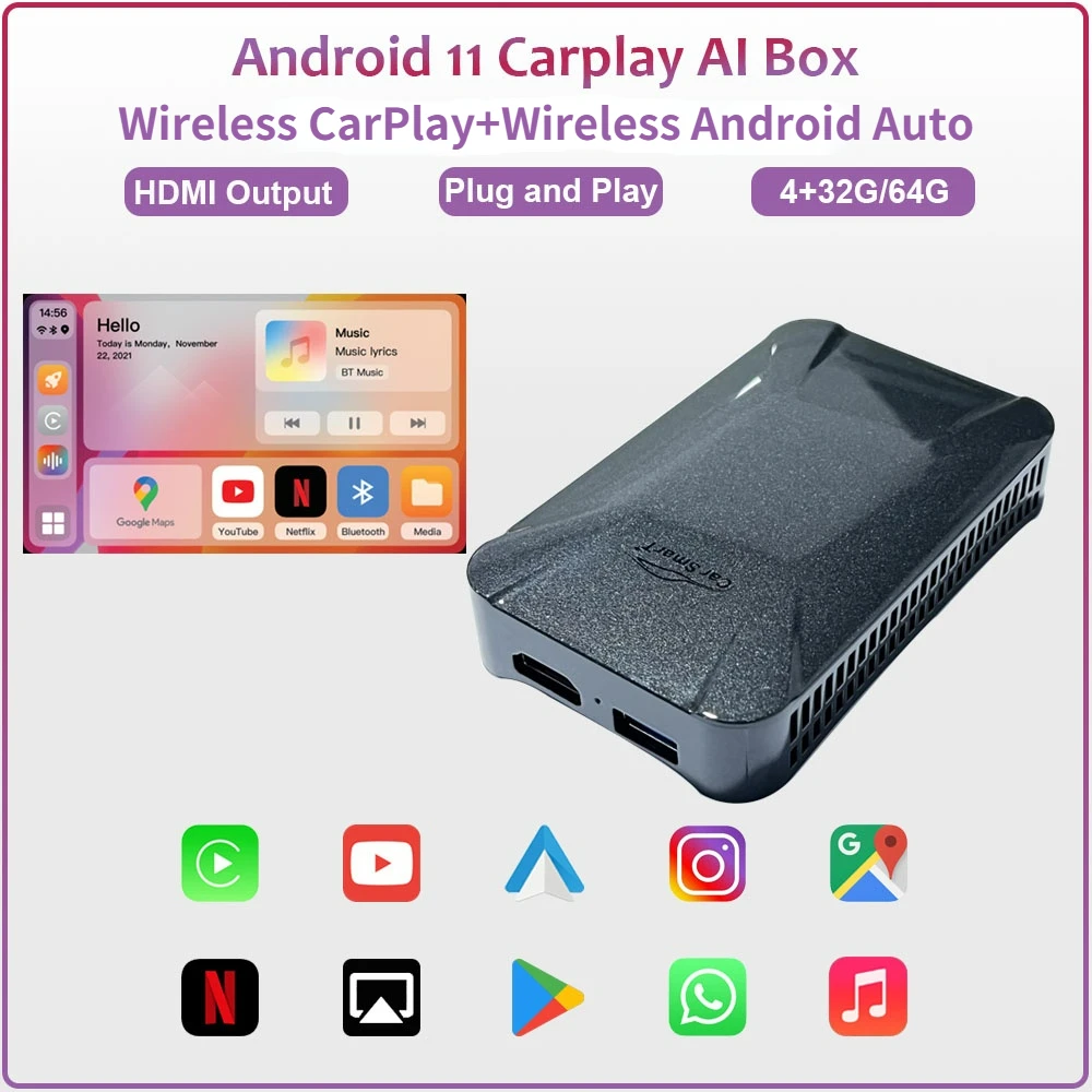 Автомобильный мультимедийный плеер Carplay, Apple плеер под управлением Android 11, 4 Гб ОЗУ, 64 Гб ПЗУ, подходит для автомобилей Apple, Ford, Hyundai, Honda, Nissan, Kia, ...
Автомобильный мультимедийный плеер Carplay, Apple плеер под управлением Android 11, 4 Гб ОЗУ, 64 Гб ПЗУ, подходит для автомобилей Apple, Ford, Hyundai, Honda, Nissan, Kia, ...