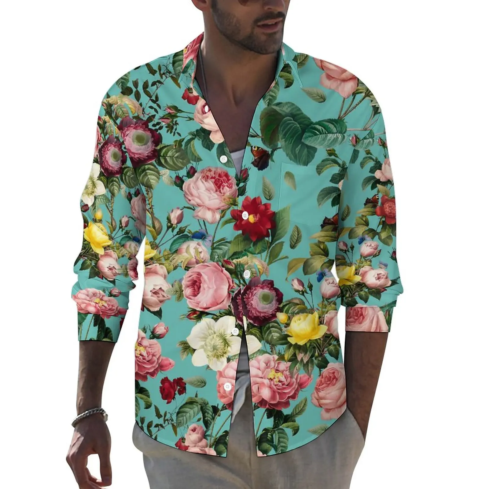 Rose Floral Print Shirt Spring Vintage Flowers Casual Shirts Man Fashion Blouses Long Sleeve Graphic Y2K Clothing 3XL 4XL
Rose Floral Print Shirt Spring Vintage Flowers Casual Shirts Man Fashion Blouses Long Sleeve Graphic Y2K Clothing 3XL 4XL