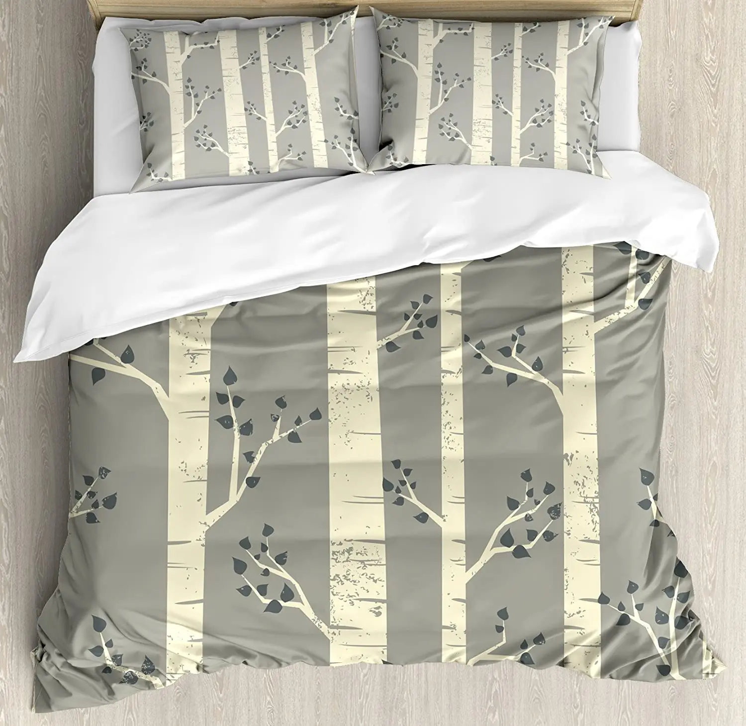 Grey Bedding Set For Home Double Bed Birch Tree Branches Vintage Bohemian Contemporary Illustration of Nature Duvet Cover Set
Grey Bedding Set For Home Double Bed Birch Tree Branches Vintage Bohemian Contemporary Illustration of Nature Duvet Cover Set