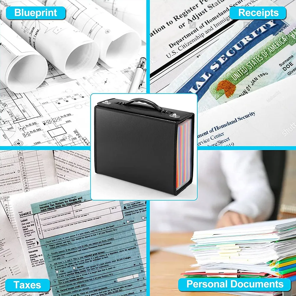 24 Pockets Expanding File Folder Accordian File Organizer,Plastic Paper Document Receipt Organizer for Business, Office
24 Pockets Expanding File Folder Accordian File Organizer,Plastic Paper Document Receipt Organizer for Business, Office