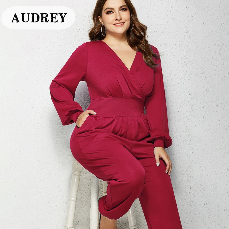 5xl Plus Size for Women Elegant Lantern Sleeve V-neck Women Jumpsuit Ruched High Waist Office Ladies Jumpsuit Casual Outfit Fall
5xl Plus Size for Women Elegant Lantern Sleeve V-neck Women Jumpsuit Ruched High Waist Office Ladies Jumpsuit Casual Outfit Fall