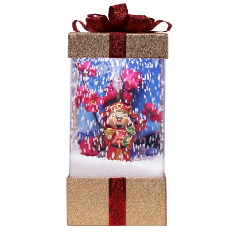 

Новогодние украшения для дома, поделки, Подарочная коробка для снега, весенний праздничный подарок светильник снежинки в окне