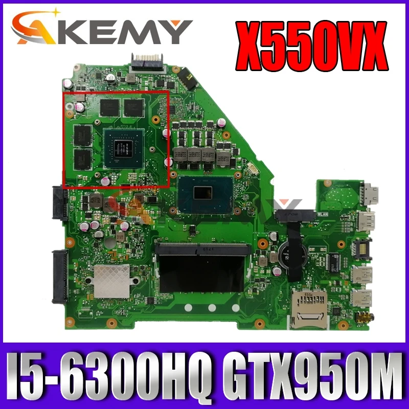Материнская плата Akemy X550VX для ноутбука ASUS X550VX X550V FH5900V, оригинальная материнская плата 4GB-RAM I5-6300HQ GTX950M
Материнская плата Akemy X550VX для ноутбука ASUS X550VX X550V FH5900V, оригинальная материнская плата 4GB-RAM I5-6300HQ GTX950M