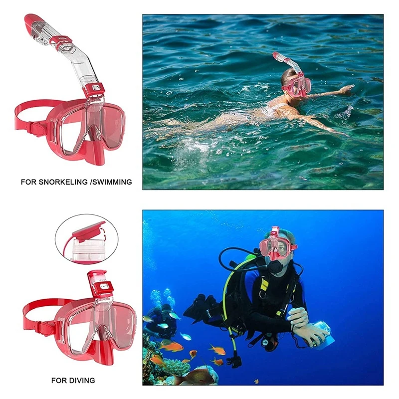 Snorkel Mask Foldable Diving Mask Set with Dry Top System and Camera Mount, Anti-Fog Professional Snorkeling Gear-B S
Snorkel Mask Foldable Diving Mask Set with Dry Top System and Camera Mount, Anti-Fog Professional Snorkeling Gear-B S