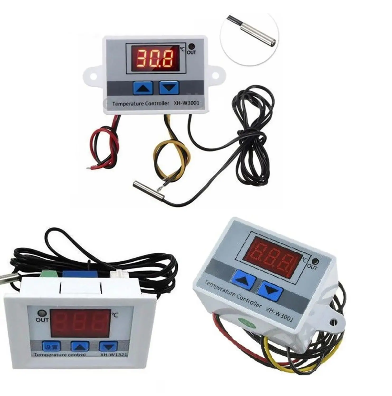 10A 12V 24V 220VAC Digital LED Temperature Controller XH-W3001 For Incubator Cooling Heating Switch Thermostat NTC Sensor
10A 12V 24V 220VAC Digital LED Temperature Controller XH-W3001 For Incubator Cooling Heating Switch Thermostat NTC Sensor